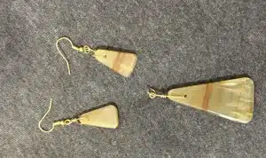 Hand made stone pendant earring set 3