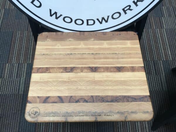 Durable end-grain Hickory cutting board